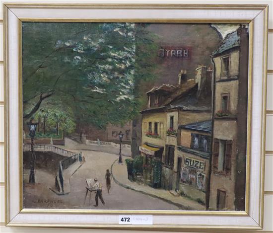 Gervais Baranger (French, Exh 1933-38) oil on canvas, Paris, Montmartre, Rue de lAlreuvoir 18e (where Dalida monument is now sited)